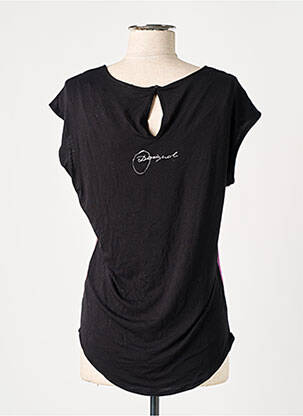 Tricou elasticitate mâneci scurte negru DESIGUAL femeie
