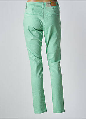 Pantalon chino țesătură poplin mărime normală verde CREAM femeie