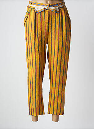 Pantalon 7/8 talie elastică galben PAKO LITTO femeie
