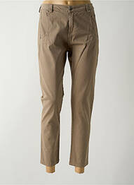 Pantalon 7/8 elasticitate mărime normală maro PAKO LITTO femme
