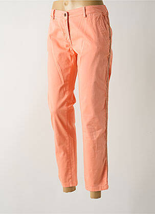 Pantalon chino broderie galoni laterali talie joasă portocalie PAKO LITTO femeie