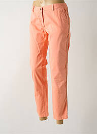 Pantalon chino broderie galoni laterali talie joasă portocaliu PAKO LITTO femme