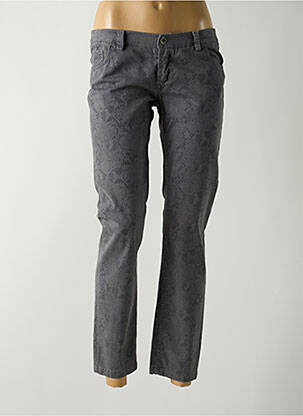 Pantalon 7/8 elasticitate talie joasă gri PAKO LITTO femeie