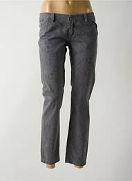 Pantalon 7/8 elasticitate talie joasă gri PAKO LITTO femme