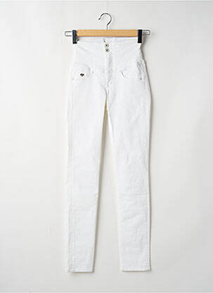 Pantalon slim buzunare alb SALSA femeie