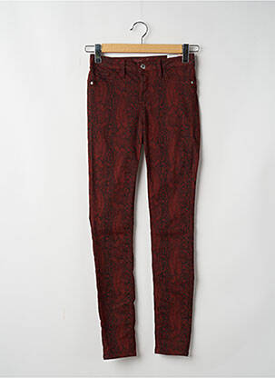 Pantalon slim buzunare roșu ONE SIZE FILTS ALL femeie