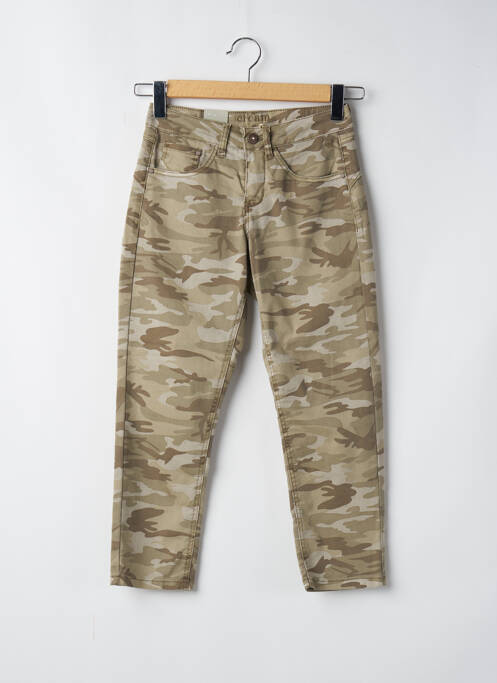 Pantalon trei sferturi buzunare bej CREAM femme