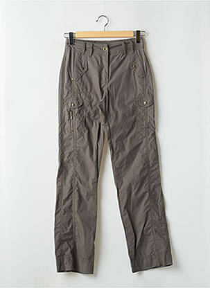 Pantalon drept țesătură poplin mărime normală verde FLEUR DE SEL femeie