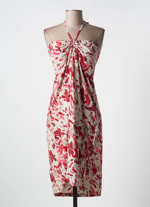 Rochie midi bej LOLA ESPELETA femeie