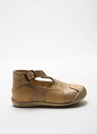Sandale/pantofi decupați material neted vârf rotund bej GBB garcon
