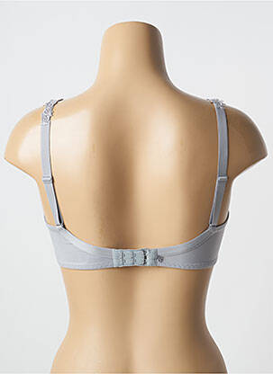 Sutien efect material satinat sutien cupe întregi cu decolteu înalt gri SIMONE PERELE femeie
