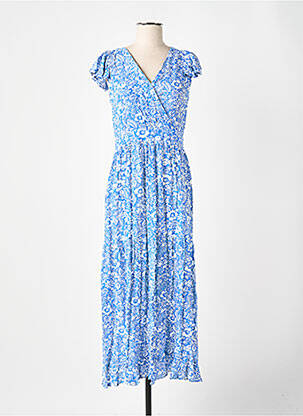 Rochie lungă mâneci scurte mâneci scurte albastru JOON femeie