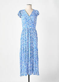 Rochie lungă mâneci scurte mâneci scurte albastru JOON femme