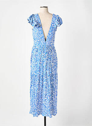 Rochie lungă mâneci scurte mâneci scurte albastru JOON femeie