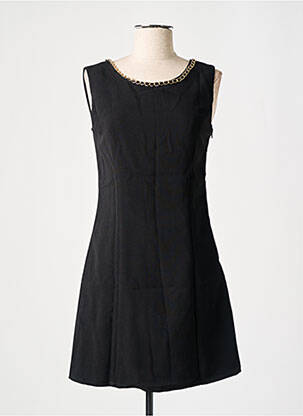 Rochie lungă croială evazată fără mâneci negru LUCY & CO femeie