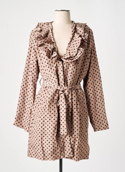 Palton lung maro LUCY PARIS femeie