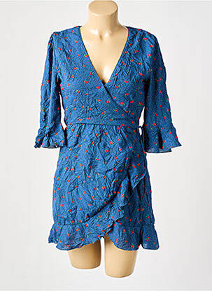 Salopetă scurtă croială cambrată mâneci 3/4 albastru PEPE JEANS fată