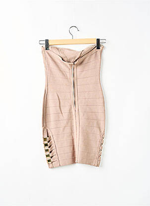 Rochie scurtă fără mâneci fără mâneci bej LUCY PARIS femeie
