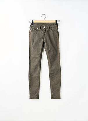 Pantalon slim verde TRUE RELIGION femeie