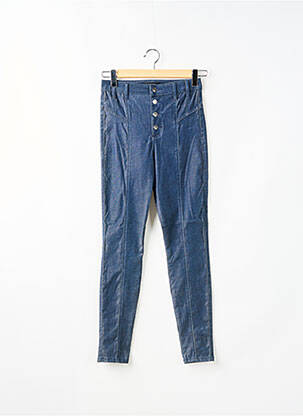 Blugi skinny țesătură brută talie înaltă albastru GUESS femeie