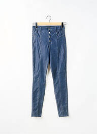 Blugi skinny țesătură brută talie înaltă albastru GUESS femeie