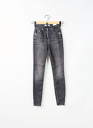 Blugi skinny efect uzat decolorat talie înaltă gri GUESS femeie