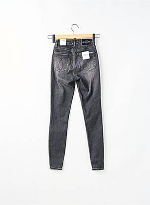 Blugi skinny efect uzat decolorat talie înaltă gri GUESS femeie