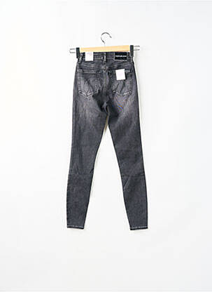 Blugi skinny efect uzat decolorat talie înaltă gri GUESS femeie