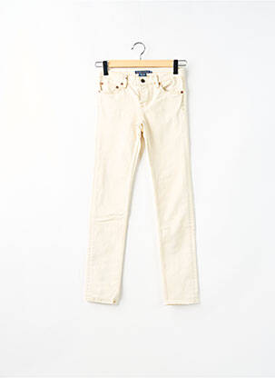 Blugi cu croială slim bej RALPH LAUREN femeie