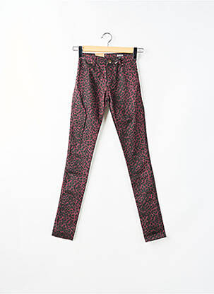 Pantalon slim talie înaltă talie înaltă roșu FIVEUNITS femeie