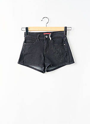 Șort țesătură denim talie înaltă negru GUESS femeie