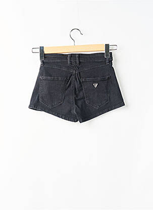 Șort țesătură denim talie înaltă negru GUESS femeie