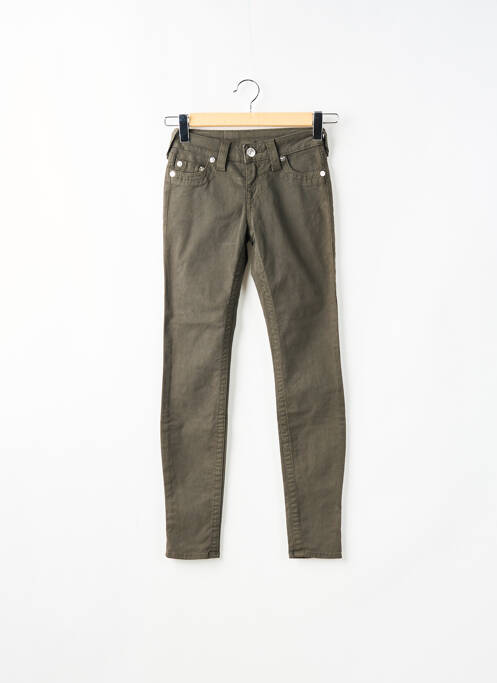 Pantalon slim verde TRUE RELIGION femeie