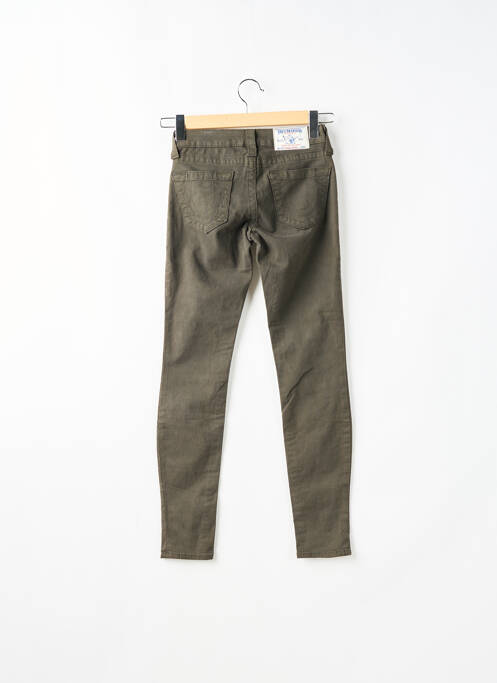 Pantalon slim verde TRUE RELIGION femeie