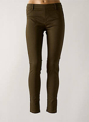 Pantalon slim talie elastică verde CAMAIEU femeie