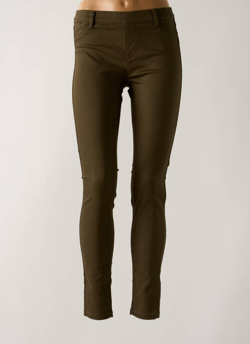 Pantalon slim verde CAMAIEU femeie