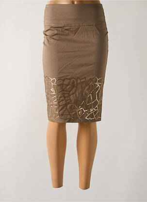 Fustă midi maro LUCY & CO femeie