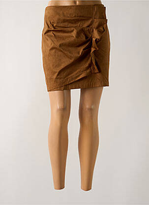 Fustă scurtă maro CAMAIEU femeie