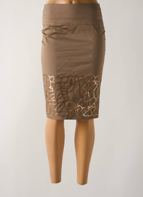 Fustă midi maro LUCY & CO femeie