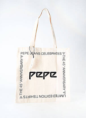 Geantă mâner cu 2 mânere de transport formă de geantă shopper bej PEPE JEANS femeie