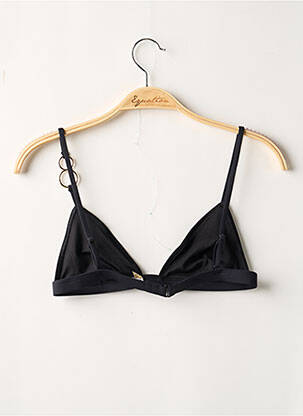 Sutien de costum de baie elasticitate top triunghiuri negru NOO femeie