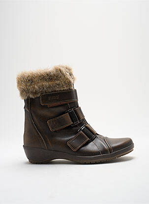 Botine/ghete vârf rotund toc de 4 la 6 cm maro SUAVE femeie