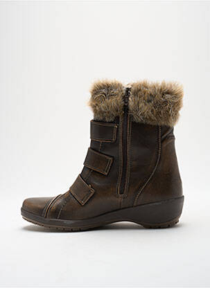 Botine/ghete vârf rotund toc de 4 la 6 cm maro SUAVE femeie