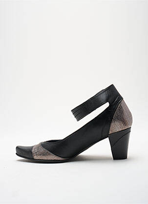 Pantofi cu toc cubanez toc de 4 la 6 cm negru GEO-REINO femeie