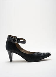 Pantofi cu toc nubuc toc de 4 la 6 cm negru SWEET femeie