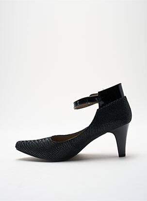 Pantofi cu toc nubuc toc de 4 la 6 cm negru SWEET femeie