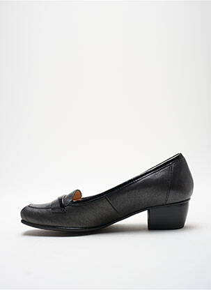 Pantofi cu toc nubuc toc de 4 la 6 cm gri MOOVA femeie