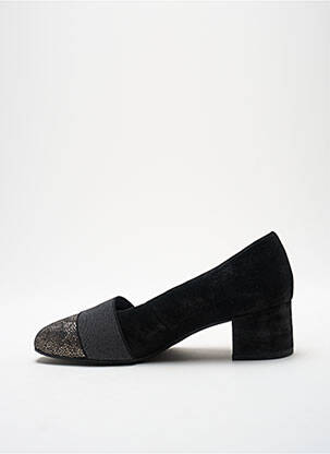 Pantofi cu toc nubuc toc de 4 la 6 cm negru ARTIKA SOFT femeie