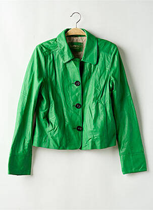 Geacă din piele buzunare verde OAKWOOD femeie