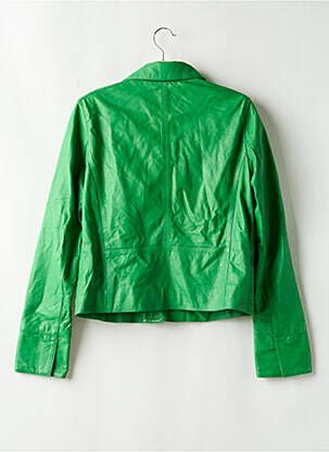 Geacă din piele buzunare verde OAKWOOD femeie